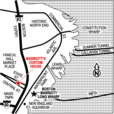 Boston holiday rental location map